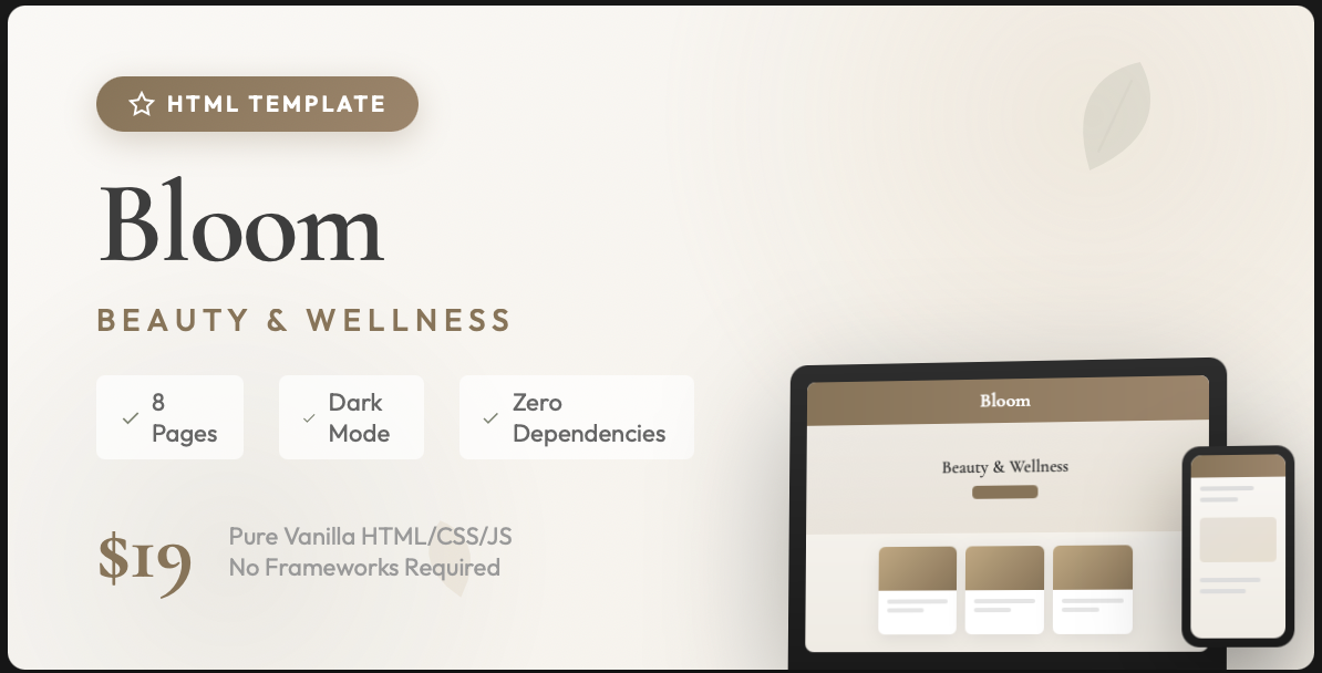 Bloom - Beauty & Wellness HTML Template
